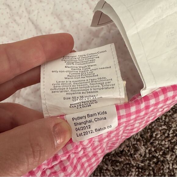 Pottery barn kids crib quilt ABCS animals - Picture 5 of 6